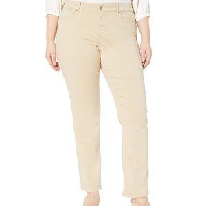 NYDJ Marilyn Straight Leg Pants Straw Jeans Khaki